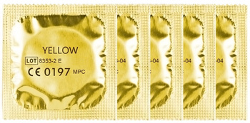 Pięć Żółtych Prezerwatyw Amor Yellow
