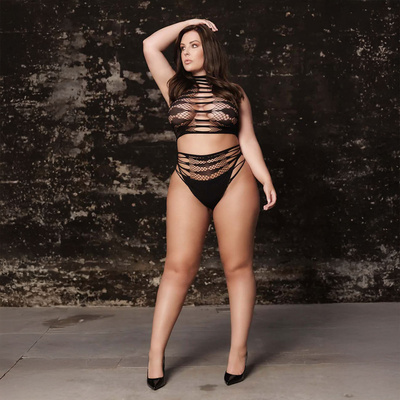 Zmysłowy Dwuczęściowy Komplet z Topem i Majtkami PLUS SIZE Le Désir Carpo 