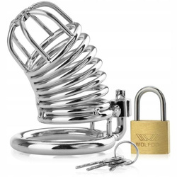 Męski pas cnoty Extreme Chastity Belt – stalowa klatka na penisa Pipedream