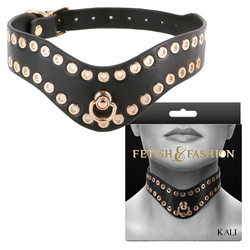 Obroża BDSM z Nitami Kali Fetish & Fashion Ekskluzywna, Poliuretan!