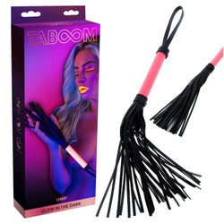 Bat Różowy Do Seksu BDSM Świecący w Ciemności TABOOM 17206 – GLOW IN THE DARK Whip!