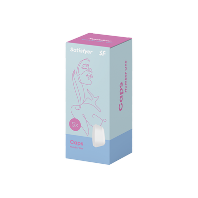 Satisfyer 5x Caps Number One – 5 wymiennych nakładek do wibratora