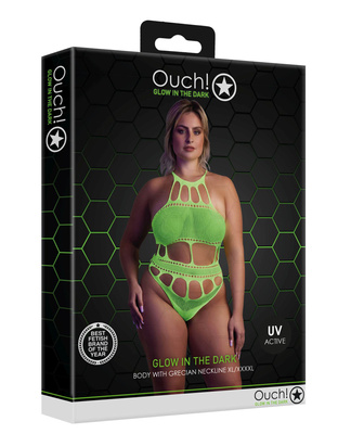 Neonowe Body Ouch! 832 Green Siateczka Dziurki UV Sexy!
