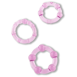 Trzy Żelowe Erekcyjne Uciski na Penisa Stay Hard Purple