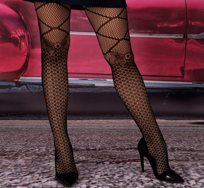 Kuszące Wzorzyste Kabaretki Angan LivCo Corsetti – Unikalny Wzór i Zmysłowy Splot