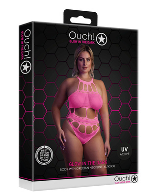 Neonowe Body Ouch! 832 Pink Siateczka Dziurki UV Sexy!