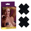 Taboom Nipple X Covers – Czarne Brokatowe Naklejki na Sutki w Kształcie X, Styl BDSM TABOOM 17285