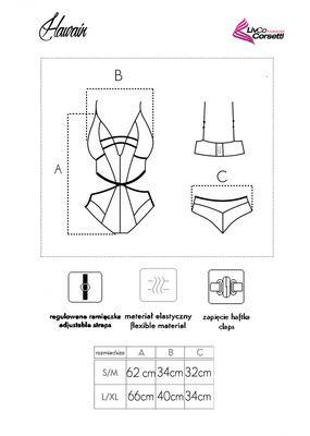Body Hawain LivCo Corsetti – Półprzezroczysta Siateczka z Odkrytymi Plecami