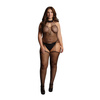 Bodystocking z chokerem i sznurowanym dekoltem Le Desir 35