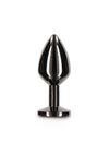 Taboom Butt Plug With Diamond Medium 17117 – Korek Analny z Czarnym Kryształem