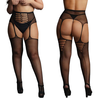 Pończochy Garterbelt z Tylnym Szwem 52 Le Désir Plus Size