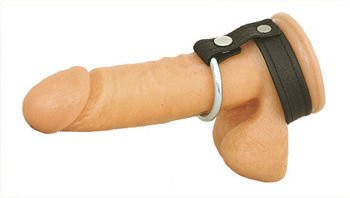 Nakładka na penisa z wymiennym kółkiem Leder 7014