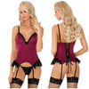 Sexy Gorset Agrafena Phlokss LivCo Corsetti – Satyna Bordowa i Koronka!