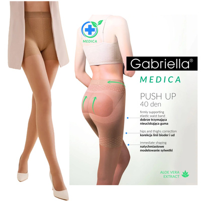 Rajstopy Push-Up 40 den – Modelujące Rajstopy z Aloesem Gabriella 128