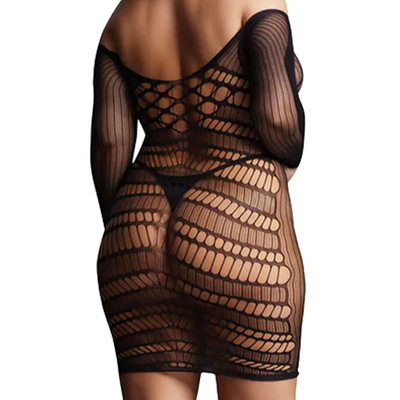 Bodystockingowa sukienka z długim rękawem i zmysłowym tyłem Le Désir 17