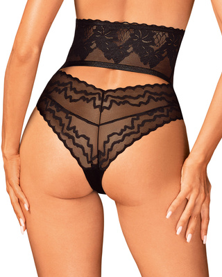 Arienna – Majtki z Wysokim Stanem, Wycięciem i Biżuterią Obsessive