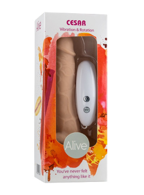 Naturalny Penis z Wibracją i Rotacją Alive Cesar Vibration & Rotation Dildo Cyberskin