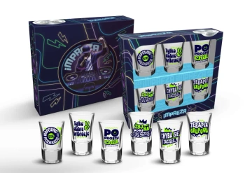Kieliszki „Impreza” – Zestaw Imprezowy z Humorem Super Kieliszki