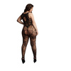 Bodystocking Koronkowy z kwiatowym wzorem i otwartym krokiem Le Désir – 23