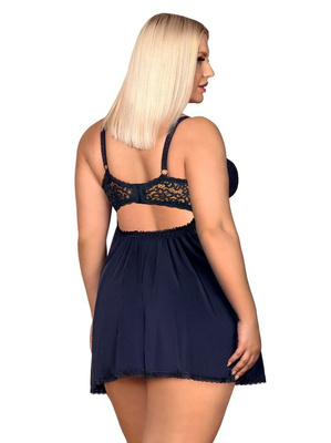 Granatowa Babydoll i Stringi - Obsessive Drimera