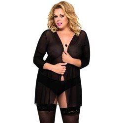 Intymny Komplet Peniuar i Szorty - Pola SoftLine Plus Size 1861