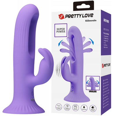 Wibrator z języczkiem Pretty Love Killmoulis – 12 trybów i 4 ruchy