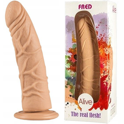 Cielisty Żelowy Fantom Penisa z Przyssawką - Dildo Alive Fred