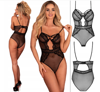 Body Orvina Livco Corsetti – Seksowna Czerń z Paseczkowym Dekoltem