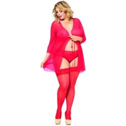 Romantyczny Komplet Peniuar Szorty - Pola Soft Line Plus Size 1861