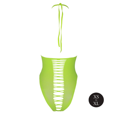 Neonowe Body Ouch! 837 Green UV Active Regulowane Ramiączka Sexy!