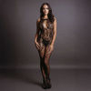 Bodystocking Koronkowy z kwiatowym wzorem i otwartym krokiem Le Désir – 23