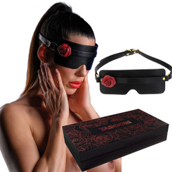Maska na Oczy BDSM Wild Roses Mask Taboom – Skóra Wegańska
