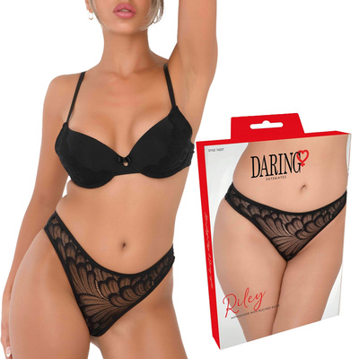  Czarne Koronkowe Brazylijskie Figi Daring Riley Sexy Majtki