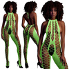 Neonowy Bodystocking Ouch! 835 Green UV Siateczka Druga Skóra!