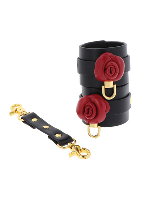 Kajdanki na Kostki BDSM Wild Roses z Różą Taboom
