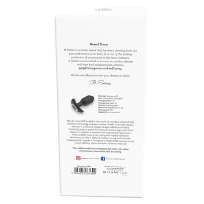 Korek Analny Wibrujący z Pilotem i Aplikacją Victoria Silikonowy, 10,5 cm