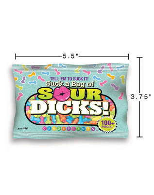 Cukierki Peniski Kwaśne Suck a Bag of Sour Dicks – Śmieszny Gadżet Prezent