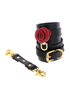 Kajdanki na Kostki BDSM Wild Roses z Różą Taboom