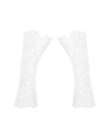 Rękawiczki Heavenlly Koronkowe Obsessive – Białe Mitenki