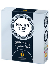 3 Prezerwatywy Mister Size - Rozmiar 53