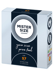 3 Prezerwatywy Mister Size - Rozmiar 57