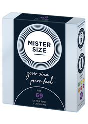3 Prezerwatywy Mister Size - Rozmiar 69