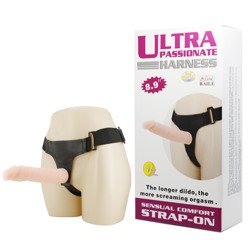Długi Damski Strap-On Penis z Kręgosłupem - Ultra Passionate Harness