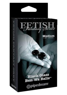 Czarne Szklane Kulki Gejszy - Fetish Black Ben-Wa Balls