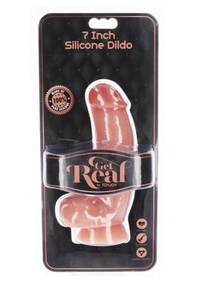 Gruby Silikonowy Penis Z Jądrami - Silicone Dildo 7" 17,5cm