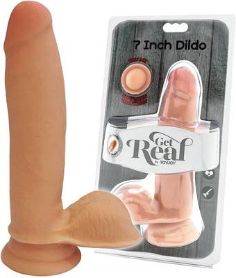 Gruby Żelowy Penis Z Jądrami - Dual Density Dildo 7" 17cm