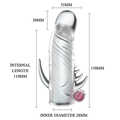 Kolczasta Nakładka na Penisa z Wibracją - Penis Sleeve