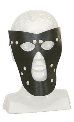 Maska z dopinanymi klapkami na oczy i usta Leder 8010