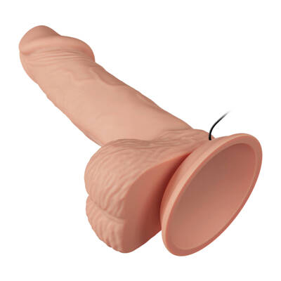 Naturalny Penis z Wibracją Dildo Beautiful Zebulon Glide&Slide-Skin