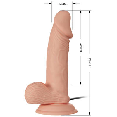 Naturalny Penis z Wibracją Dildo Beautiful Zebulon Glide&Slide-Skin